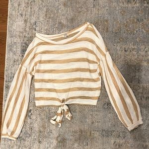 Umgee usa long sleeve top (gold and ivory colors)